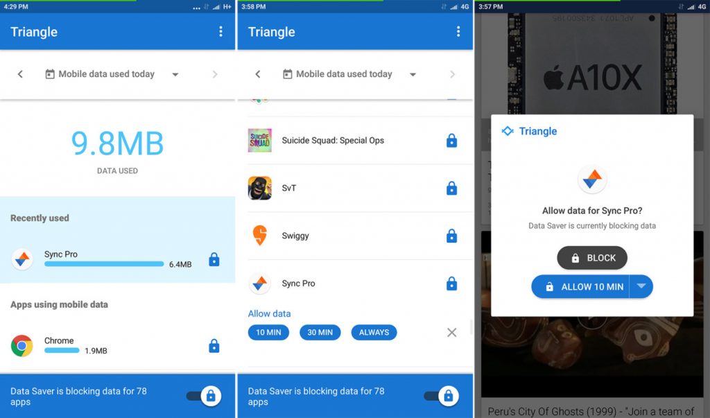 Triangle es la nueva aplicación de Gogle para ahorrar megas en tu plan ...