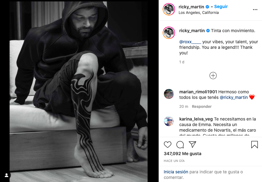 Ricky Martin Tatuaje