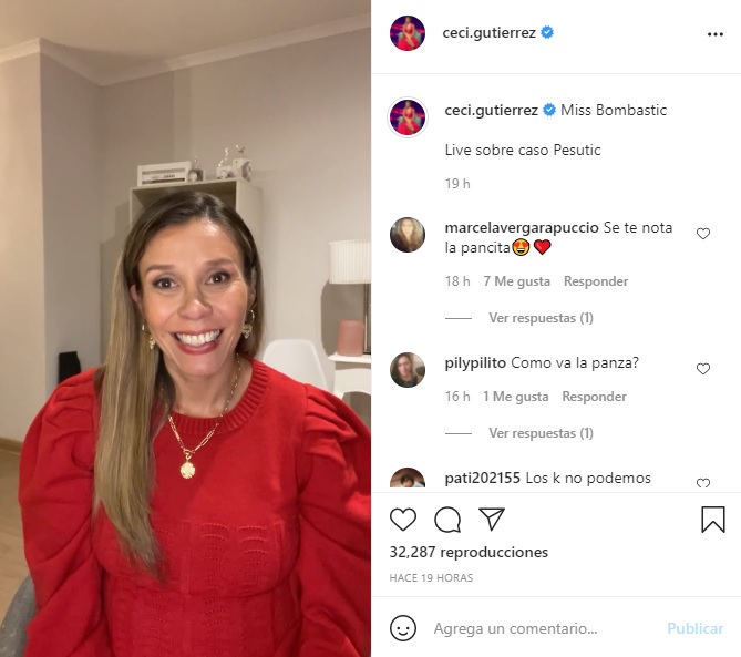 Captura Instagram Cecilia Gutiérrez