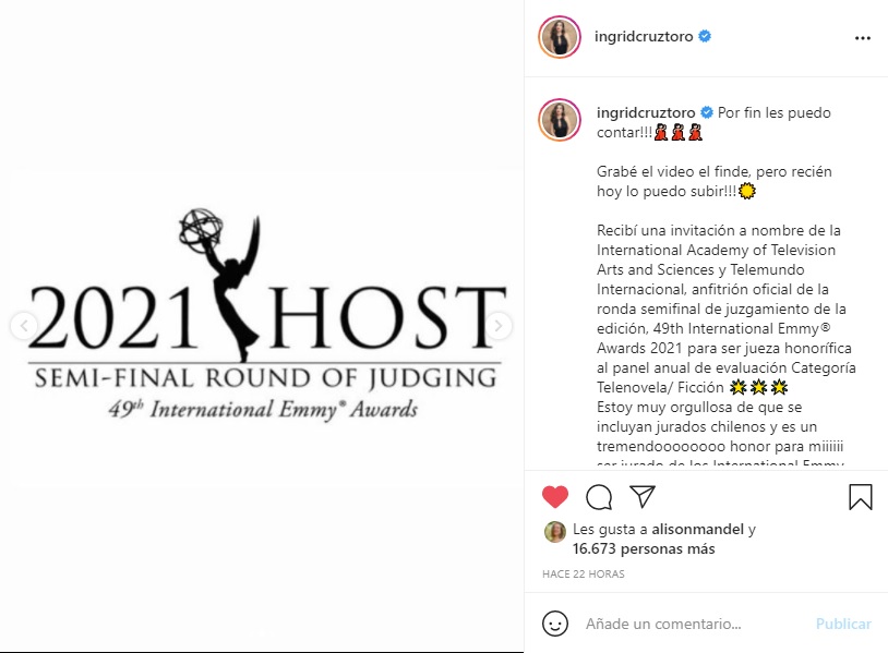Captura Instagram Ingrid Cruz