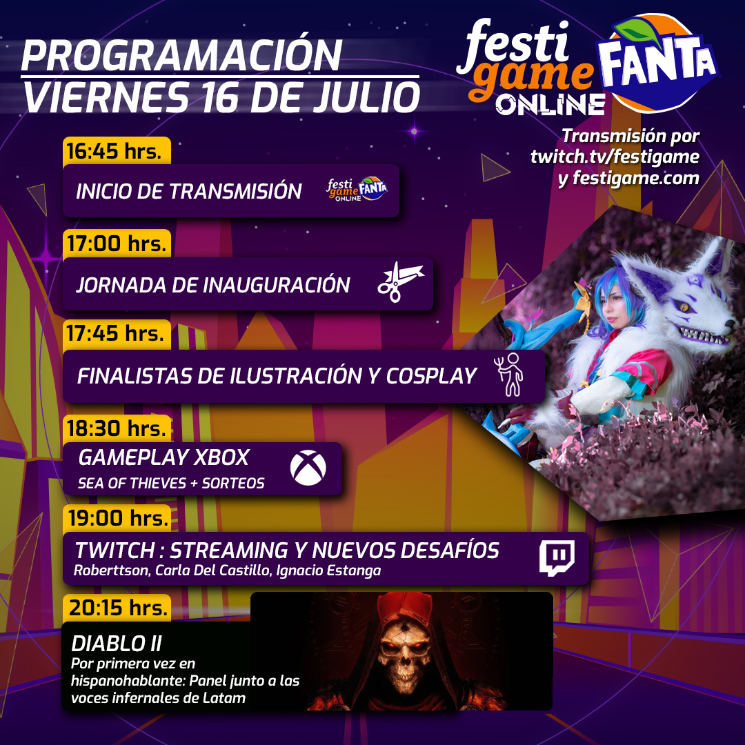 Festigame Horarios Viernes 16 De Julio