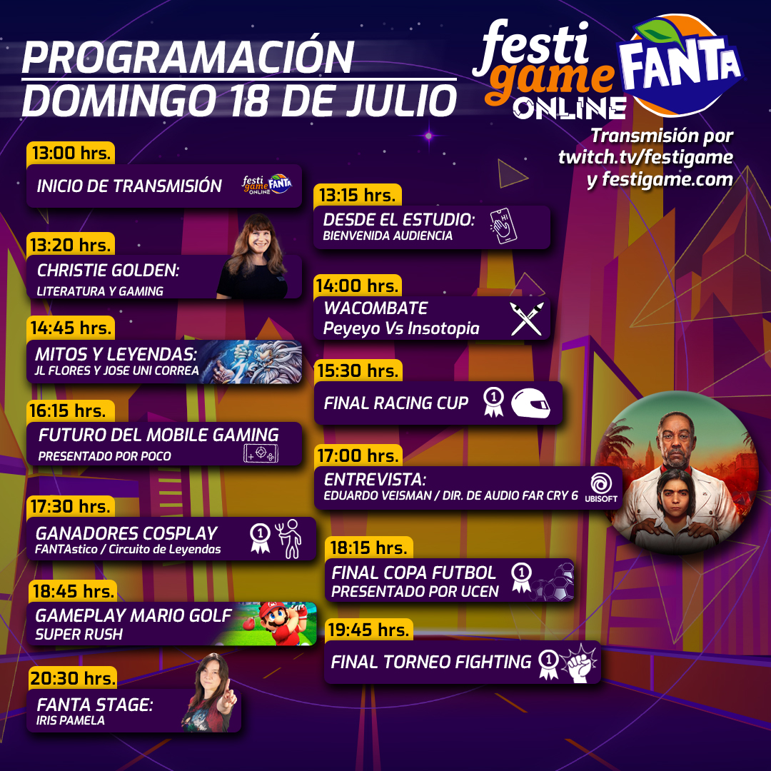 Festigame Online Horarios Domingo 18 De Julio