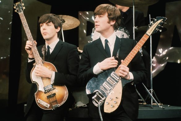 Paul McCartney And John Lennon With Guitars