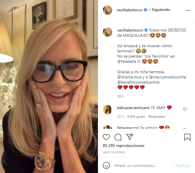 Captura Instagram Cecilia Bolocco