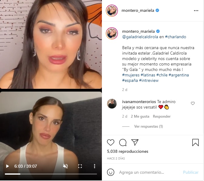 Captura Instagram Mariela Montero