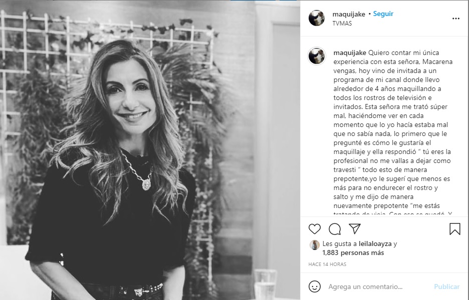 Captura Funa Instagram Macarena Venegas