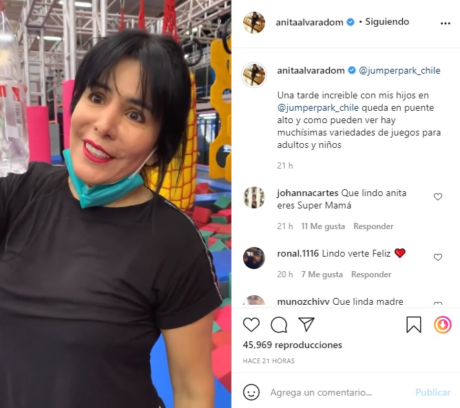 Captura Instagram Anita Alvarado