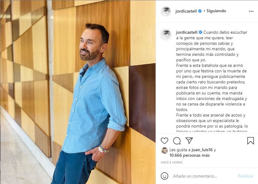 Captura Instagram Jordi Castell