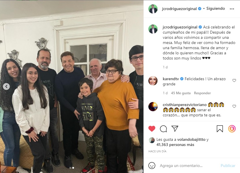 Captura Instagram Julio César Rodríguez