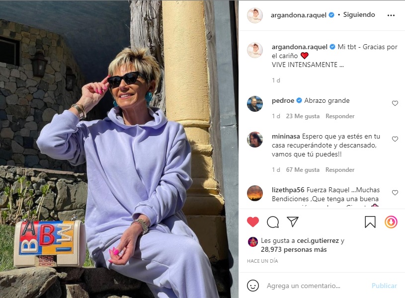 Captura Instagram Raquel Argandoña 