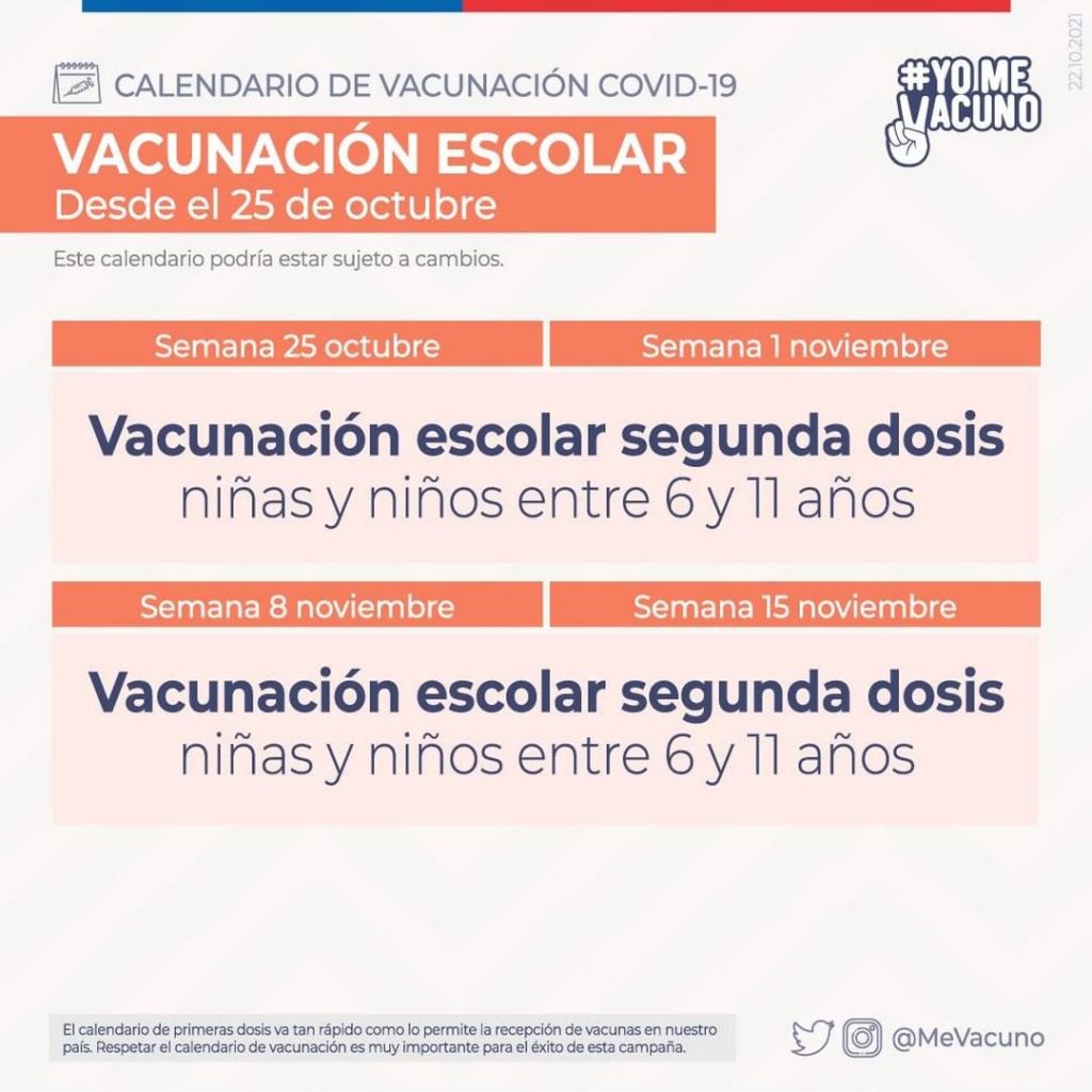 Calendario de vacunación escolar