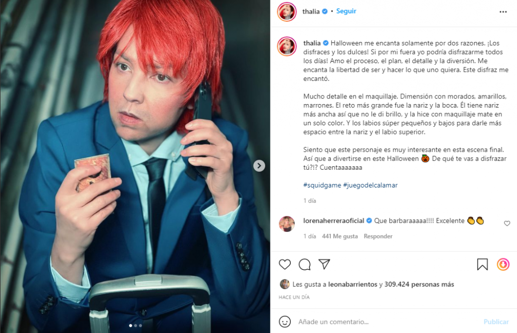 Captura Instagram Thalia