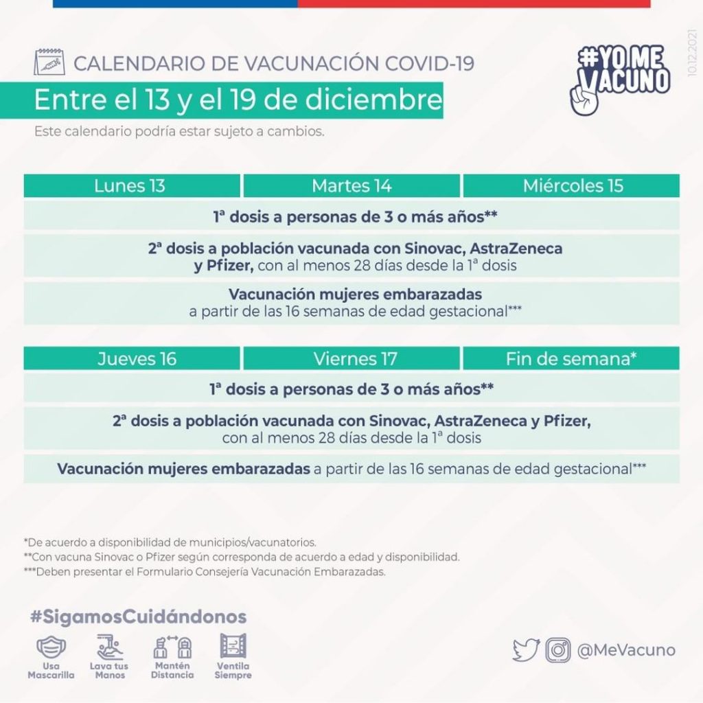 Calendario de vacunación