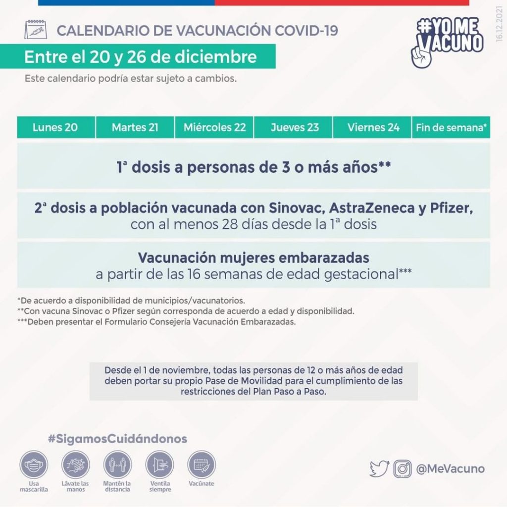 Calendario de vacunación