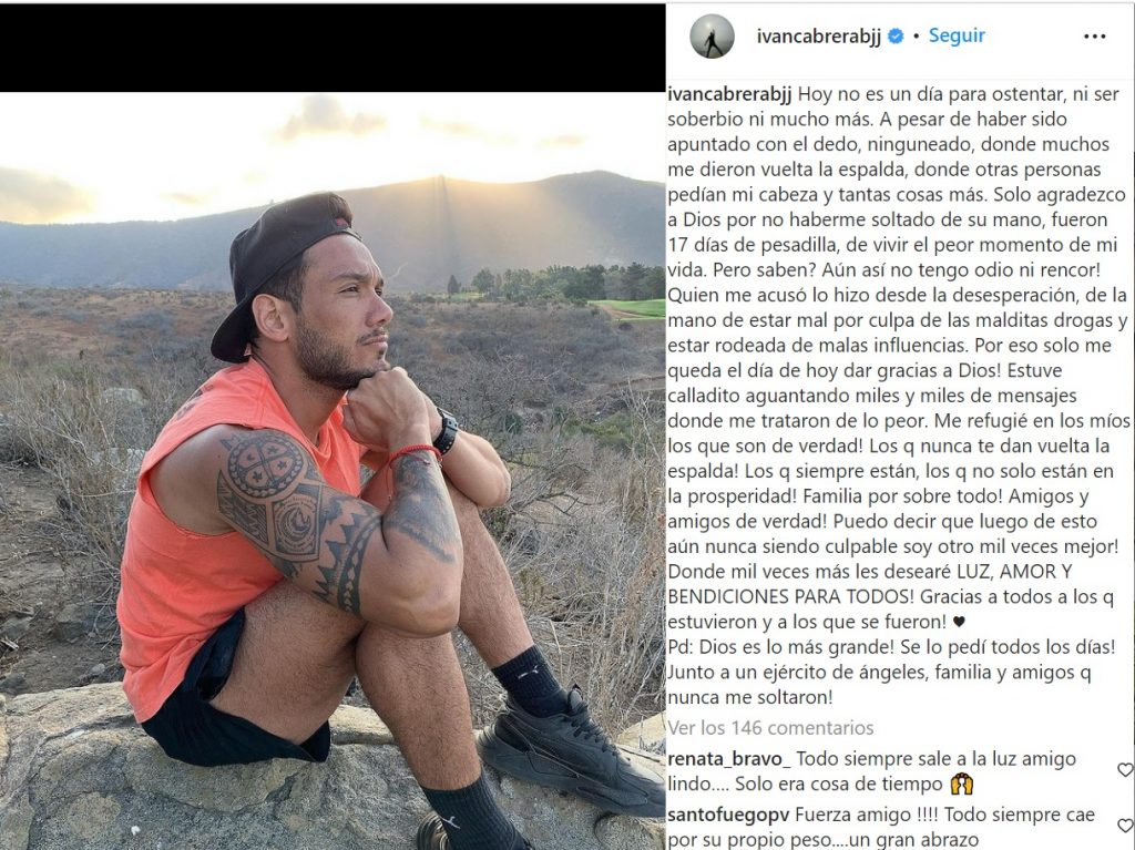 Captura Instagram Iván Cabrera