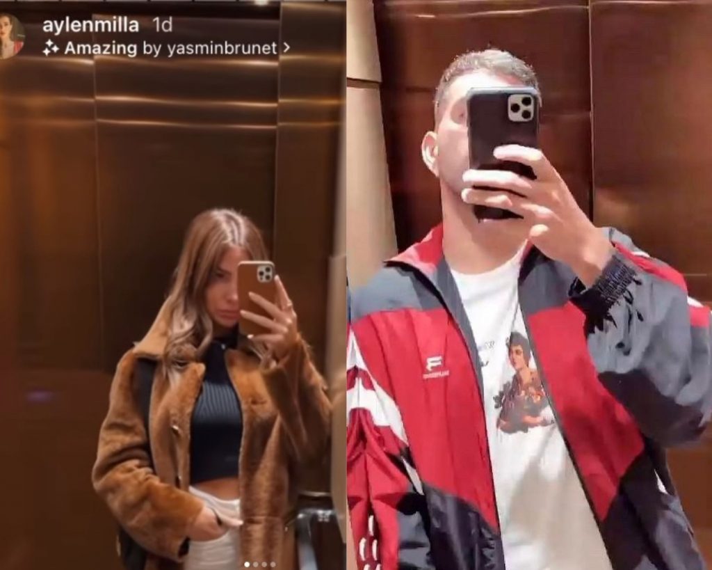 Maripán y Aylén Milla en el mismo ascensor