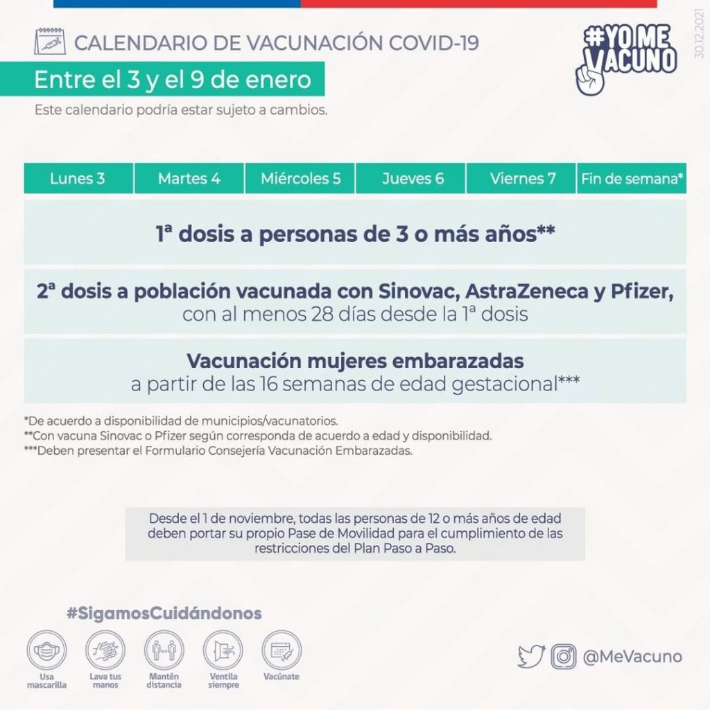 Calendario de vacunación