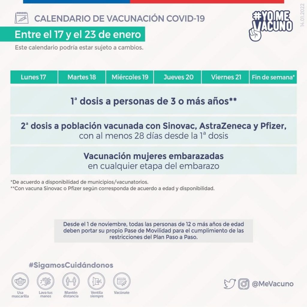 Calendario de vacunación