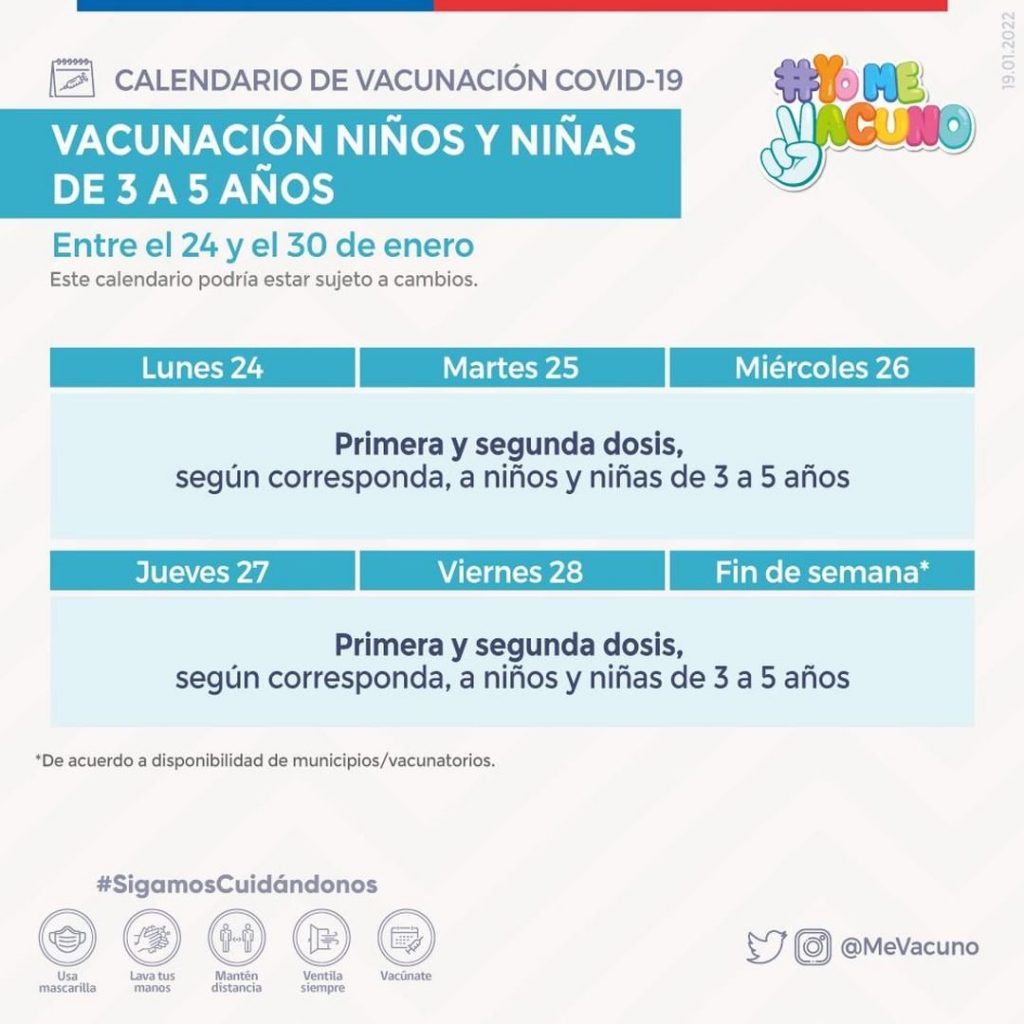 Calendario de vacuna niños y niñas