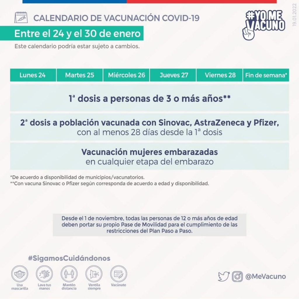 Calendario de vacunación