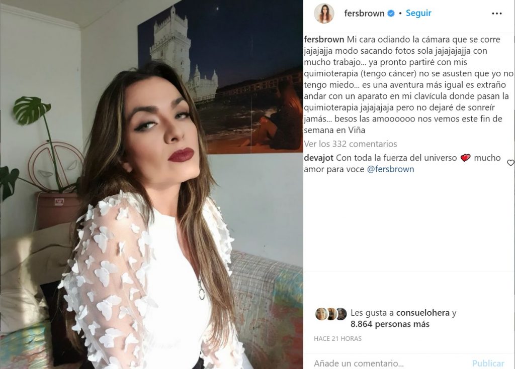 Captura Instagram Fernanda Brown