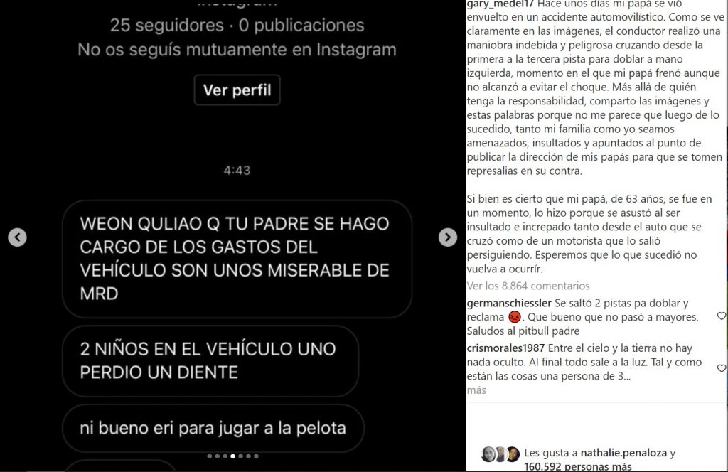 Captura Instagram Gary Medel