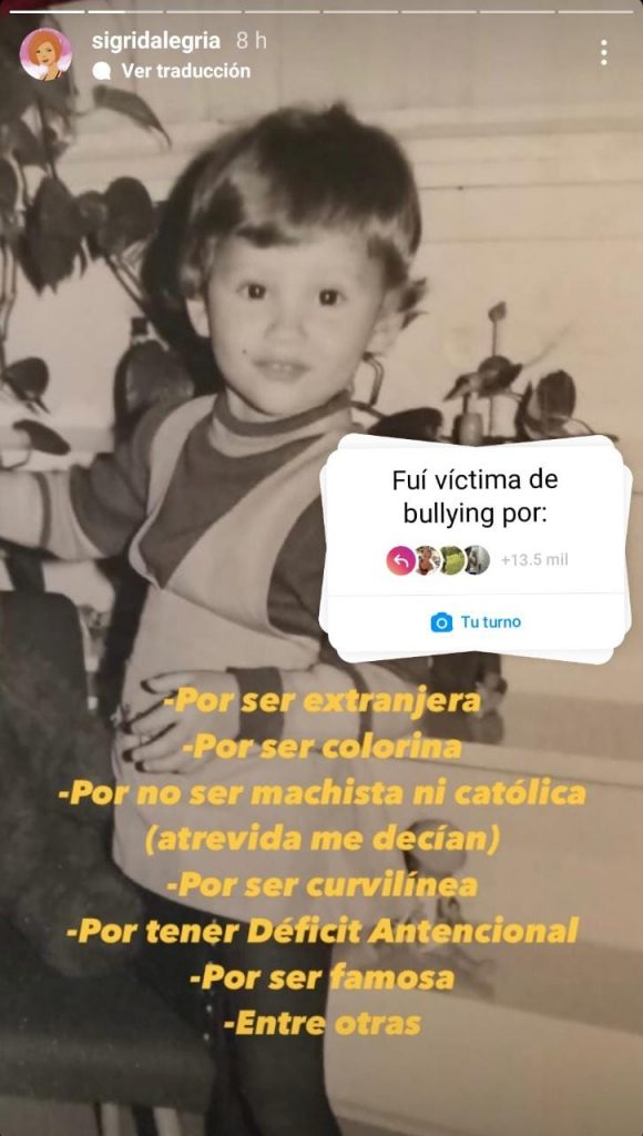 Captura Instagram Sigrid Alegría