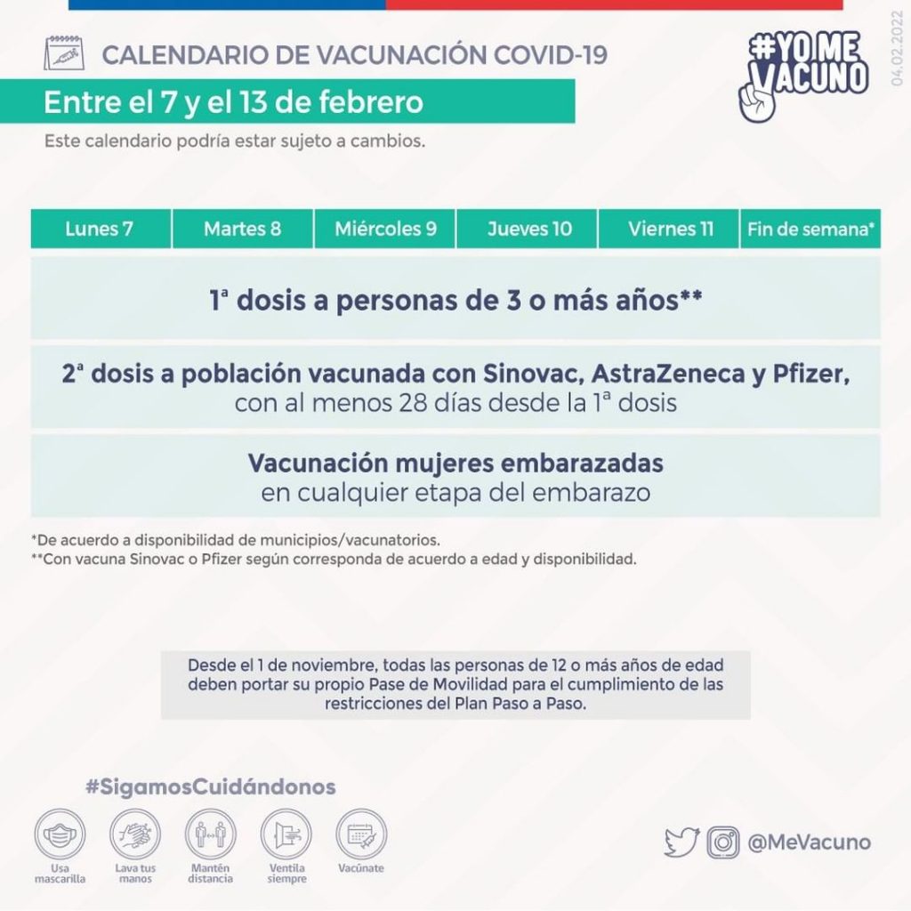 Calendario de vacunación