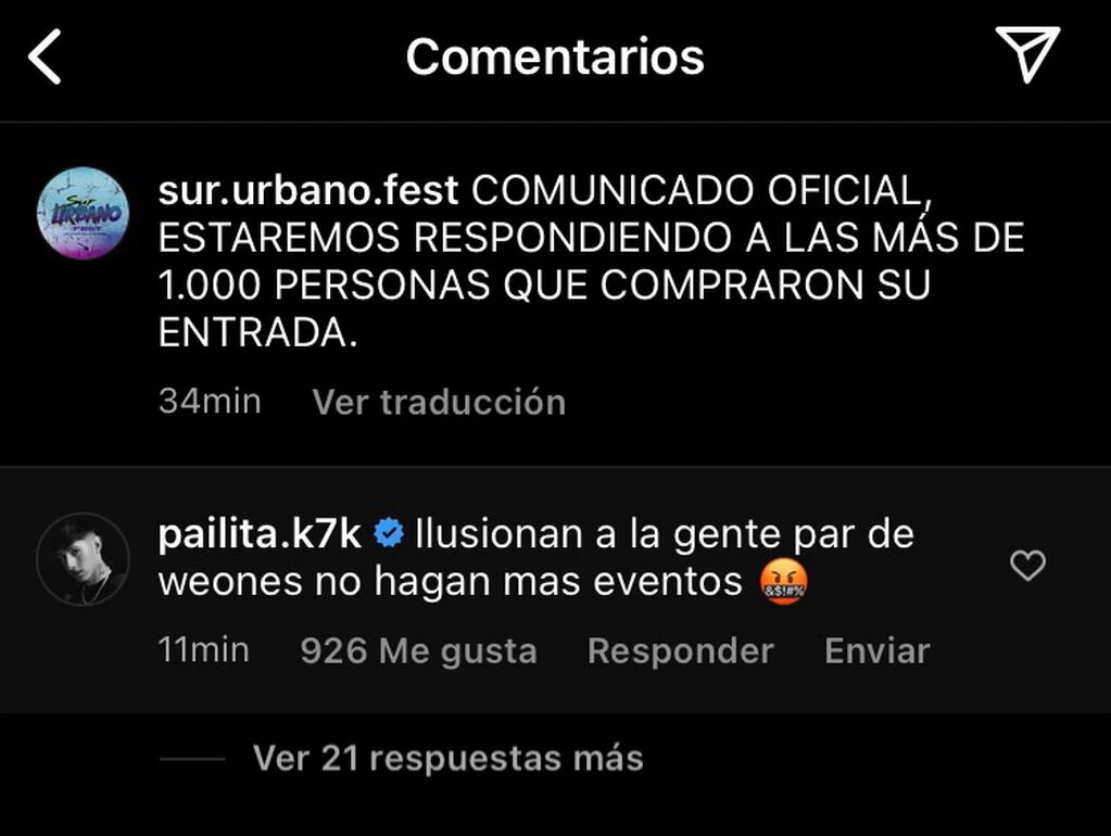 Instagram Sur Urbano Fest