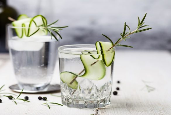 Gin Tonic With Rosemary And Cucumber