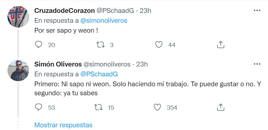 Simón Oliveros Twitter