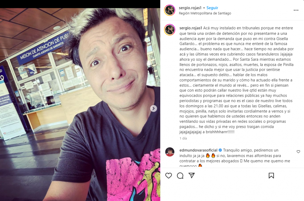 ¿Se va preso?: Sergio Rojas llegó a tribunales por demanda de Gisella ...