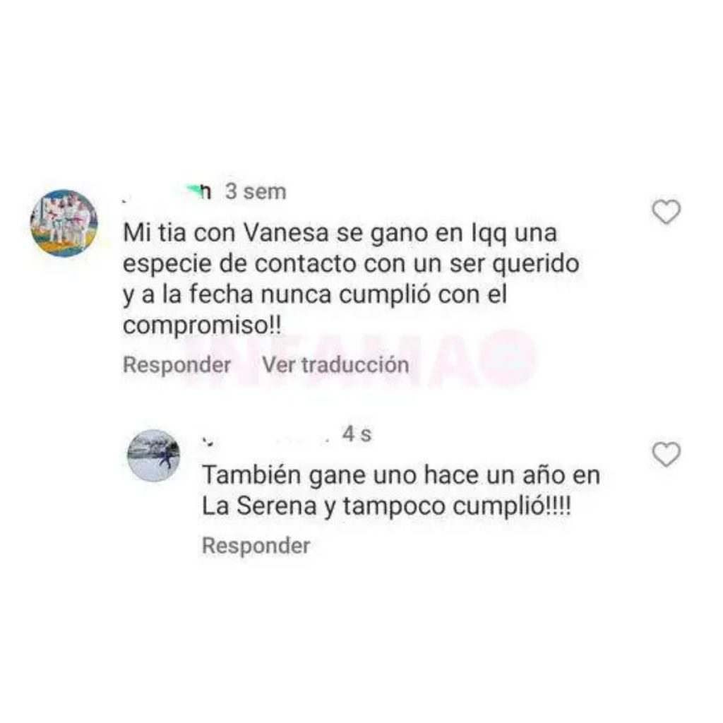 Apoyo a usuaria que denunció a Vanessa Daroch