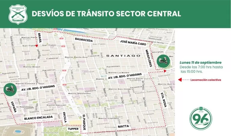 Desvíos De Tránsito Sector Central Locomoción Colectiva