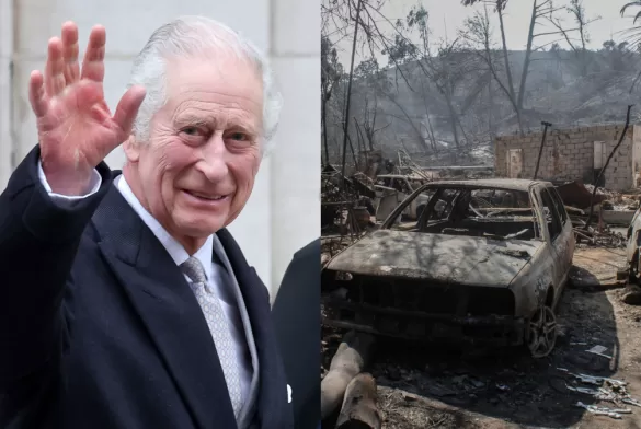 Rey Charles III Carlos III Incendios Valparaiso