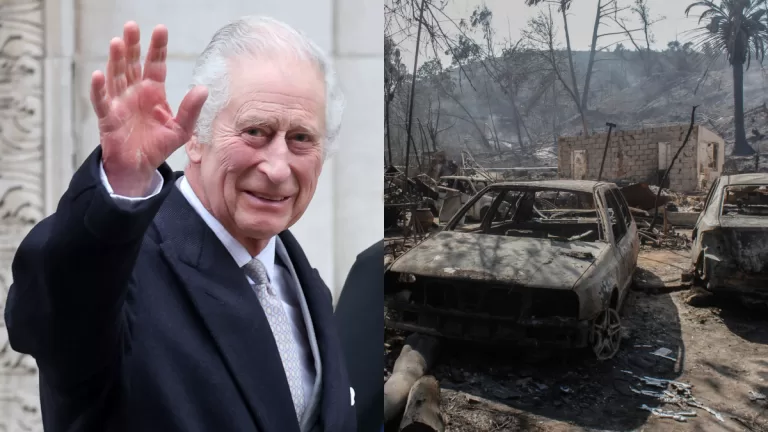 Rey Charles III Carlos III Incendios Valparaiso