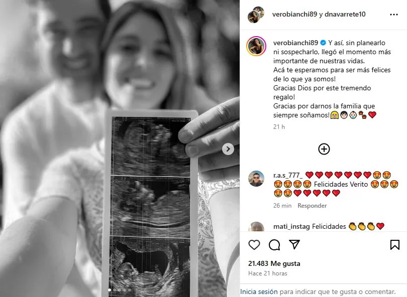 Verónica Bianchi Será Madre