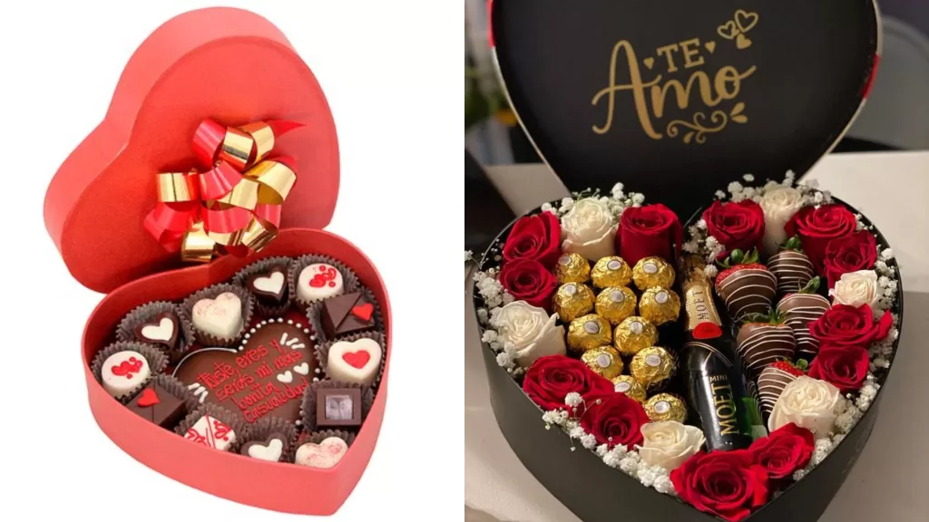 Caja De Chocolates En Forma De Corazón