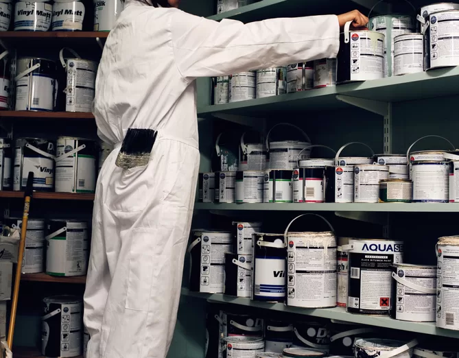 Janitor In Paint Cupboard