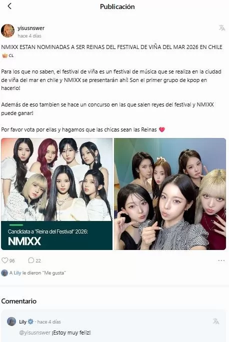 Respuesta De Lily De NMIXX