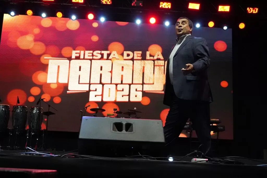 Dino Gordillo durante su presentación