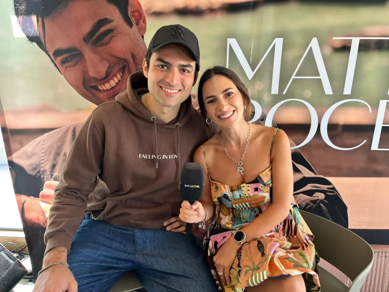 Matteo Bocelli con Rosario Bravo para Radio Activa