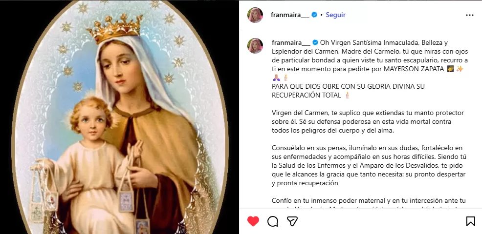 Post de Fran Maira en Instagram