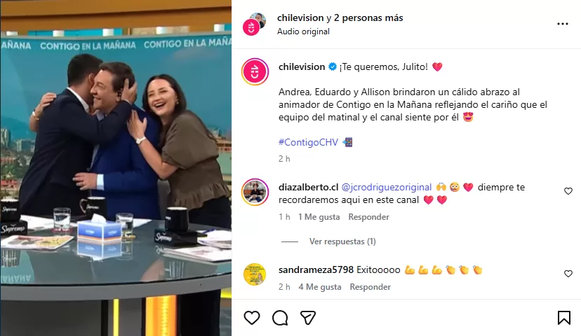 Compañeros de matinal de CHV se despiden de JC Rodríguez
