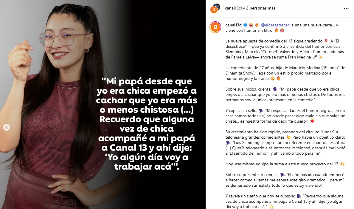 @canal13cl en Instagram