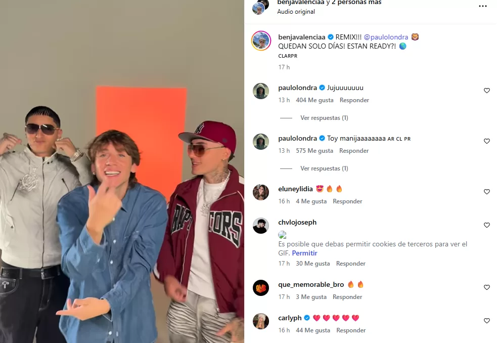 Adelanto del remix con Paulo Londra