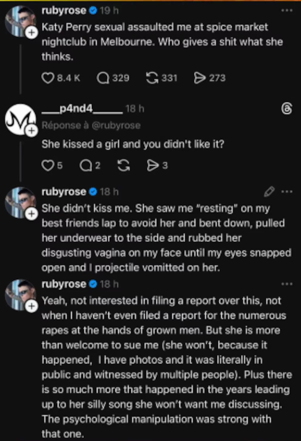 Ruby Rose En Threads